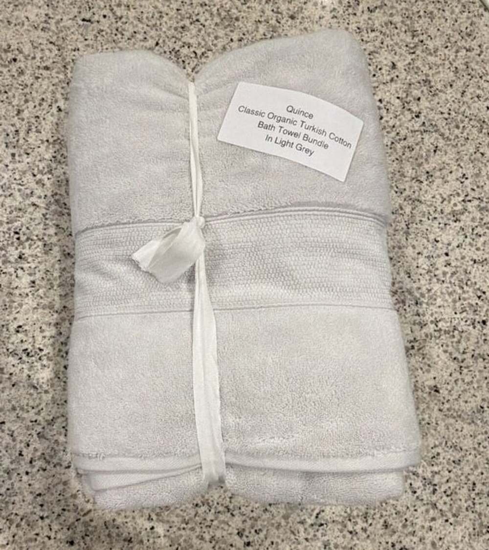 Quince Classic Organic Turkish Cotton Bath Towel Bundle In Light Grey